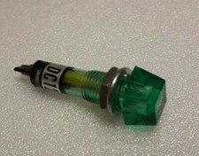 VOYANT NEON Led.Vert 12V.9mm.Vintage.