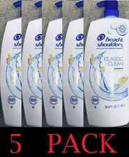 Head & Shoulders CLASSIC CLEAN Anti Dandruff Shampoo With Vitamin E 38.8 oz 5PK