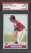 1979 Topps #280 Andre Thornton - Indians - PSA 10 - *960 - Pop 9 - Baseball Card