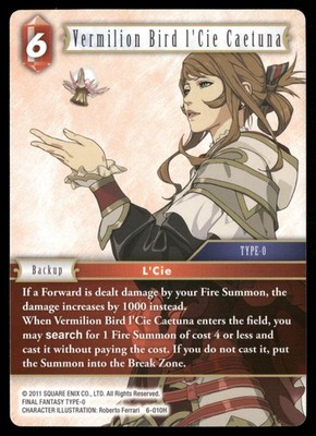 Vermilion Bird l'Cie Caetuna 6-010H Opus VI NM Final Fantasy TCG