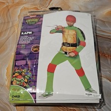 Spirit Halloween TMNT Raphael Costume Child Medium 8-10 Shell Mask Raph