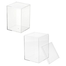 Acrylic Box with Lid, 3.94 x 3.94 x 5.91 in Acrylic Display 2 Pack, Clear 