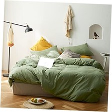Avocado Green Duvet Cover Jersey Knit Queen 90"x90" Jersey Knit Avocado Green
