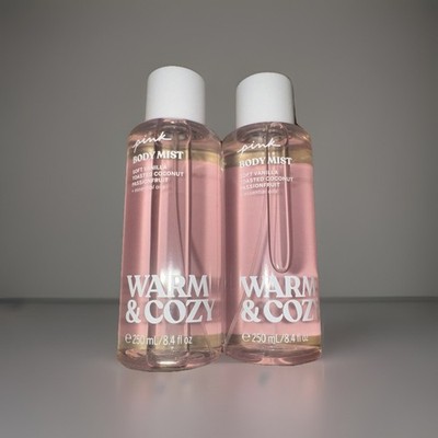 NEW-VICTORIA'S SECRET PINK - LOT OF 2- WARM AND COZY - Body Mist Spray