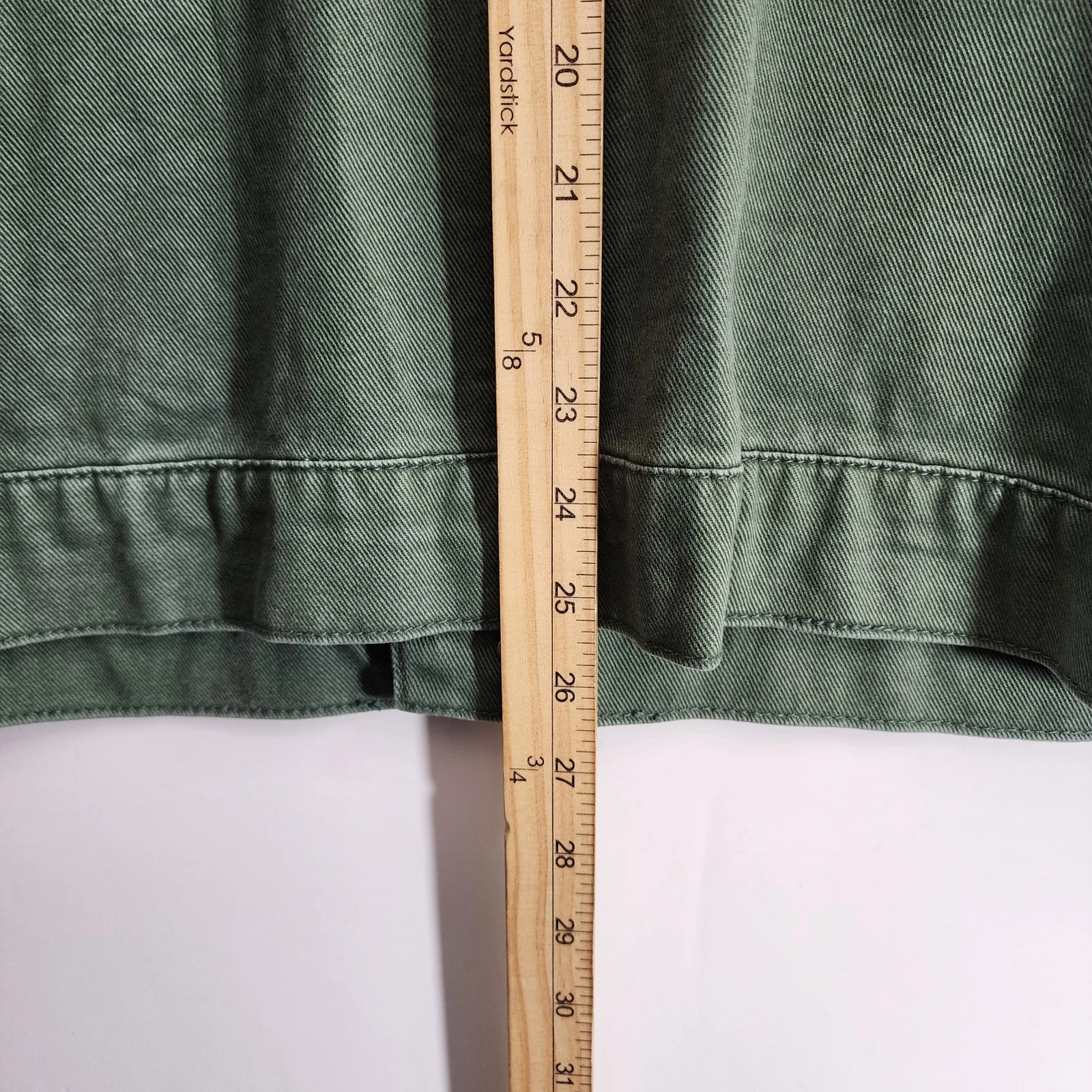 VALOR Collective Jacket Mens XL Green Chore Cropped Corduroy Collar Canvas Barn image 9