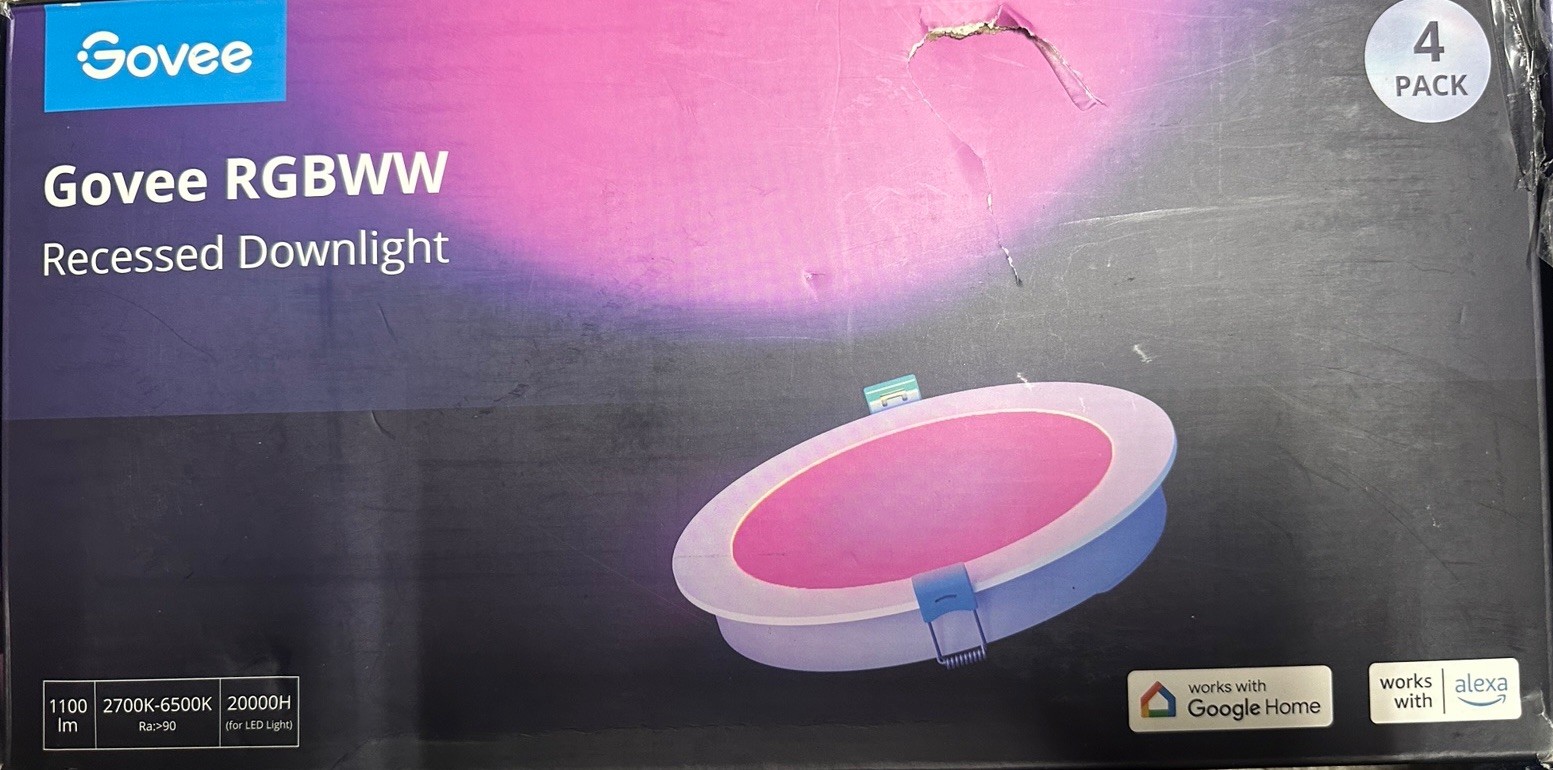 Govee Smart Recessed Lighting 6 Inch, Wi-Fi Bluetooth Direct Connect (4 pack)