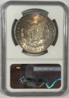1887 Morgan Silver $1 Dollar Coin Colorful Tone NGC MS 62