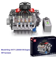 Mould King 10171 V8 Engine LSX454 Building Blocks Sets 8-Cylinder Car Building