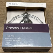Moen Preston High Quality Bathroom Towel Ring Accessory Chrome Finish - DN8486CH