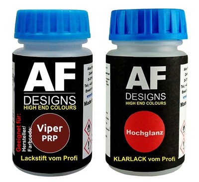 Lackstift für Viper PRP Deep Cherry Red Cryst. Perl + Klarlack je 50ml Autolack 