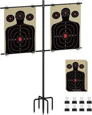 Adjustable Shooting Target Stand with 5-Prong Base, Portable Target Steel Holder