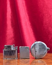 LOT 3 BRIQUET ANCIEN VINTAGE PETROL LIGHTER FEUERZEUG ACCENDINO