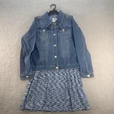 Levi's Denim Jacket and Dress Girls Size 14/16 Blue 2-Piece Set
