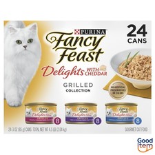 Purina Fancy Feast Delights Variety Pack Flavor Wet Cat Food Cans - 3oz/24ct