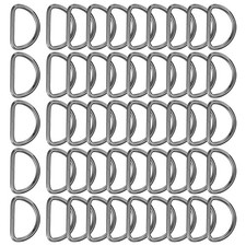 Metal D Ring Heavy Duty Welded D Rings Metal Buckle 1-1/4" Gunmetal 50Pcs