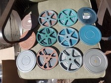 HOME MOVIE FILM REEL LOT OF 6, 3 8MM, 3 SUPER 8, 6 INCH CANS, DISPLAY, FREE SHIP