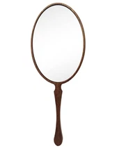 Hand Mirrors with Handle for Makeup, Touching Up and Shaving, Oval Vintage Ha...