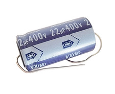 18pcs Nichicon 22 F 400V DC Axial Leaded Electrolytic Capacitor 85 C TVX2G220MCD