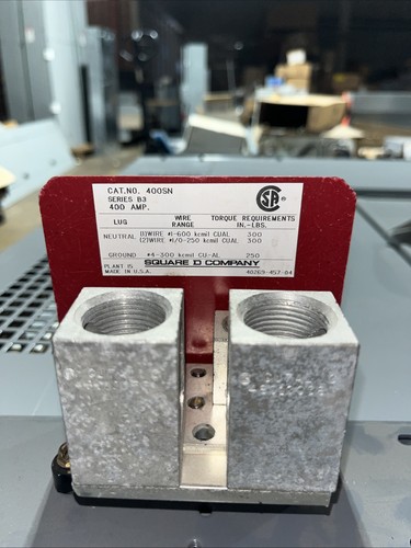 NEW SQUARE D 400SN GROUNDABLE NEUTRAL ASSEMBLY 400 AMP 480/277V - Picture 2 of 4
