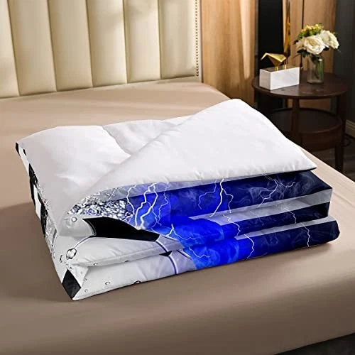 Juego de edredón de fútbol americano, edredón de plumón con bandera americana para adolescentes Twin Multi 25 Foto 3 de 4