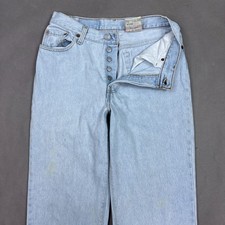 Vintage Levis 501 Jeans Womens 28x32 Blue 90s Made USA Button Fly Tag11Medium
