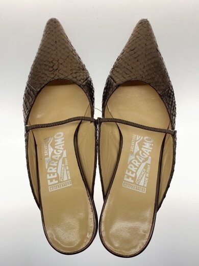 Salvatore Ferragamo Python Pointed Toe Mules Pump… - image 3
