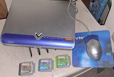 VTech Double Vision Laptop Lerncomputer für Kinder. Gebraucht mit 3 Spielen