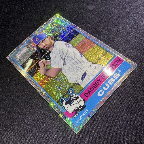 2025 Topps Heritage Dansby Swanson Chrome Speckle 128 Chicago Cubs - Photo 3 sur 6