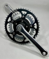 Set pedivelle vintage Schlumpf Speed Drive Road 2 velocità 110 BCD primi anni 90 Germania