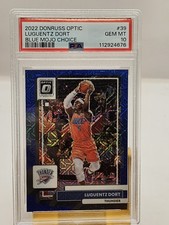 2022-23 Donruss Optic - Luguentz Dort #39 Blue Mojo Prizm /24 SP PSA 10 Gem Mint