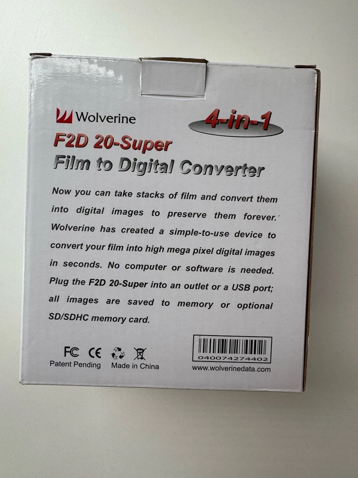 Wolverine F2D 20-Super 4-in-1 Film to Digital Converter. - Image 3 of 4