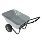 Dual Wheel Wheelbarrow, Heavy Duty Garden Cart, 300 lbs Capacity Utility Cart wi