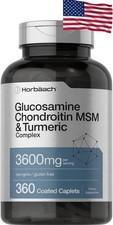 Glucosamine Chondroitin Turmeric MSM  3600 mg  360 Caplets  by Horbaach