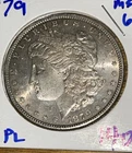 1879 early semi prooflike Morgan surfaces ch BU collector’s dream! EM916 Free SH