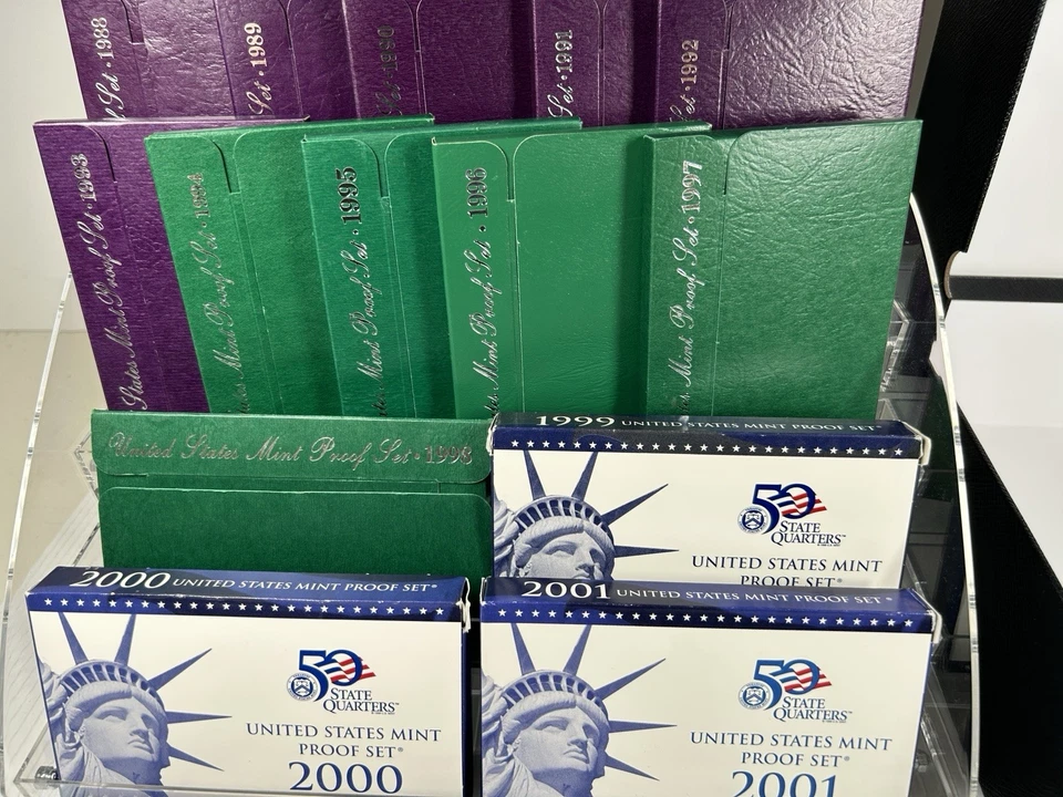 21  Sets ESTATE LIQUIDATION 1983-2003 US Proof Set Run, 2+ Decades 129 coins - Image 4 of 4