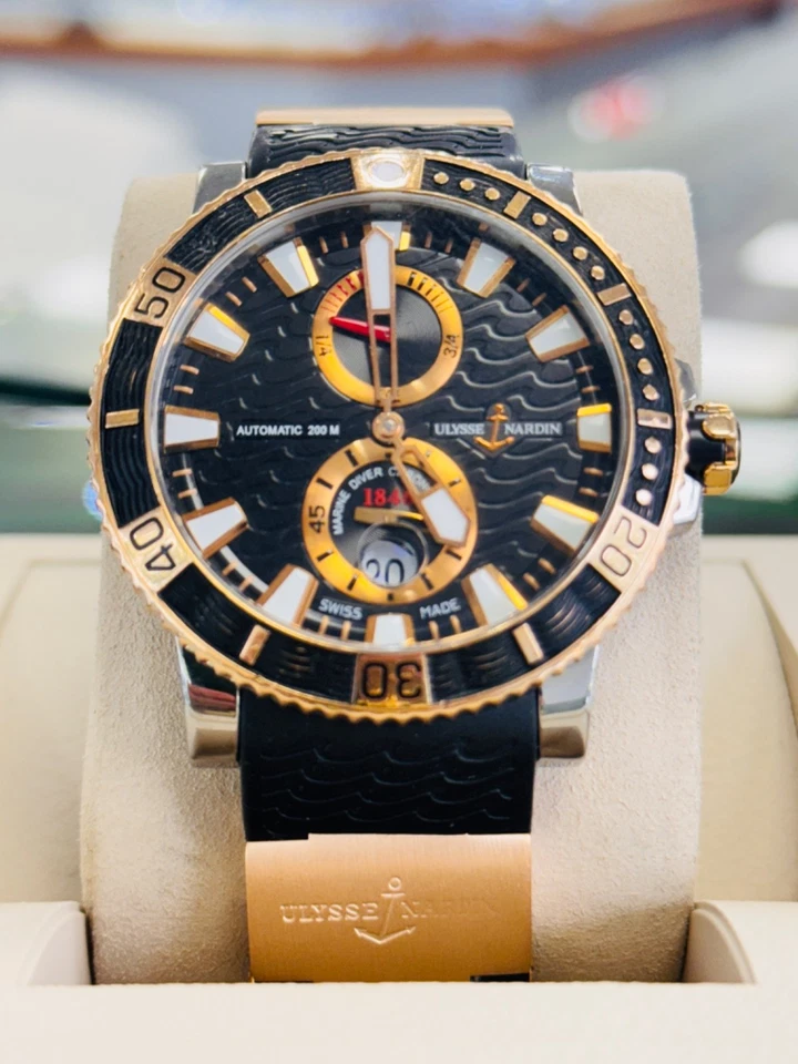 Reloj Ulysse Nardin Maxi Marine Diver 265-90-3-92 45 mm titanio oro rosa Foto 2 de 4