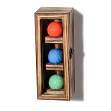Wooden Golf Ball Display Case Small Shadow Box Wall Rack Holder Golf Ball