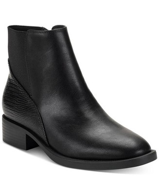Style & Co. Edwinaa Gore Booties Black 5M Memory Foam Inside Zip MSRP $79
