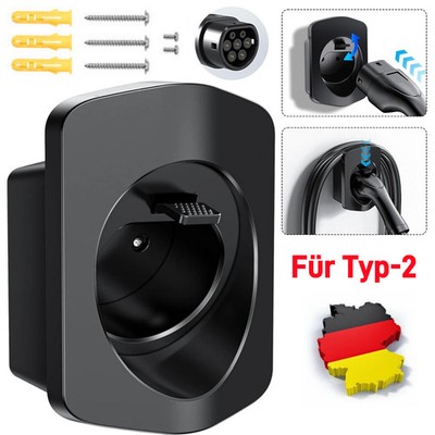Für Typ-2 Halter Wandhalterung Steckerhalter EV Ladegerät Kabel Wasserdicht