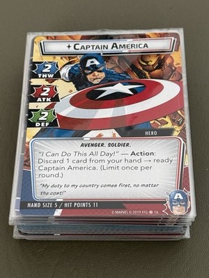 Marvel Champions LCG Captain America Hero Pack Complete - MINT - No Rulesheet
