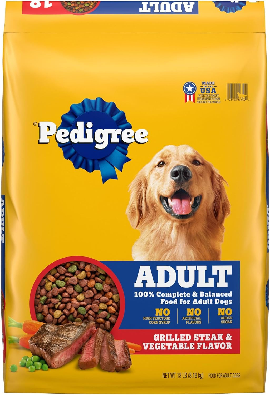 Complete Nutrition Adult Dry Dog Food, Grilled Steak & Vegetable Flavor, 18 Lb. 