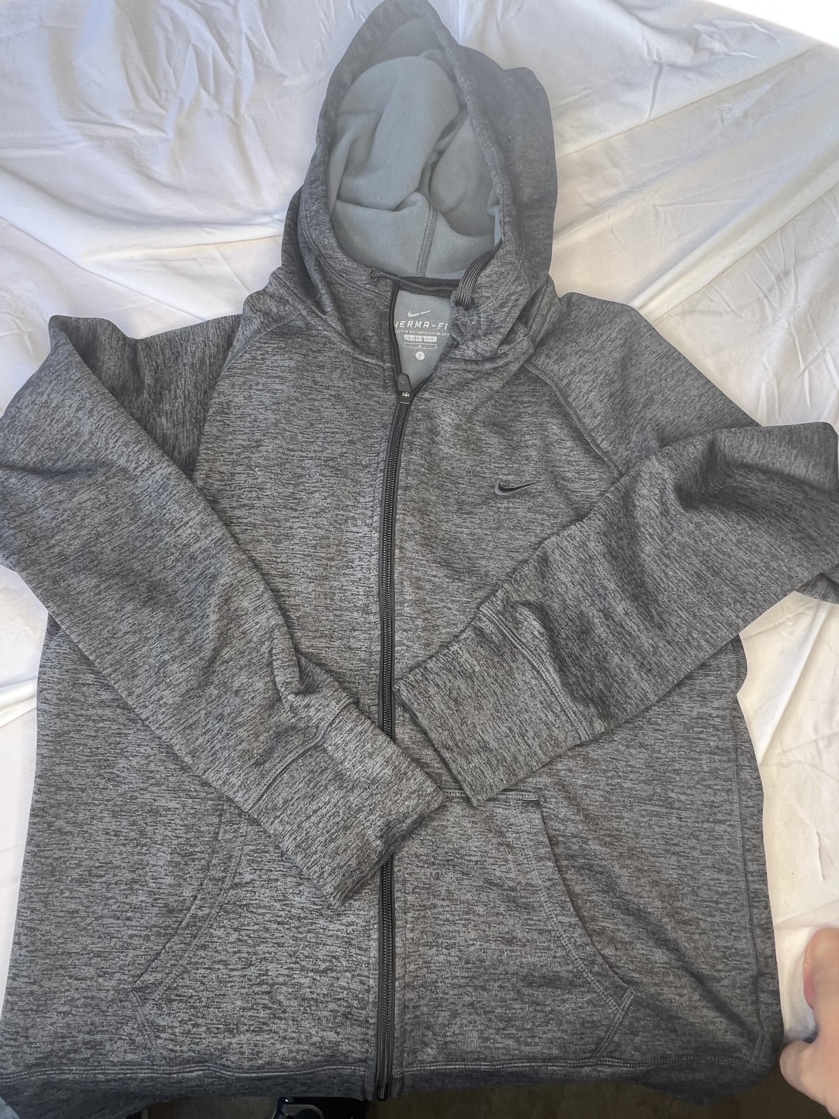 SACAI X NIKE Nike Felpa con Cappuccio Uomo Extra Large Grigio Therma Fit Full Zip Felpa Giacca Sportiva