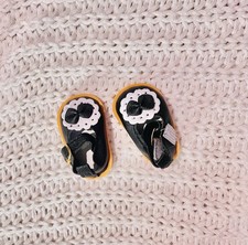 Tiny Black School Shoes For Dolls