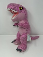 Build-A-Bear Workshop 23" Pink Shiny Metallic Soft Eyes Plush T-Rex Dinosaur BAB