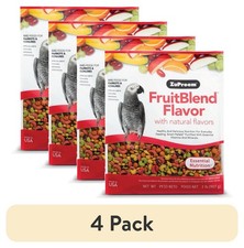4 pack FruitBlend Flavor W/ Natural Flavors Bird Food Med/Large Birds