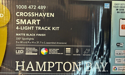 HamptonBay Crosshaven 31.5  LED 4-Light Smart Track Light 1008 472 489
