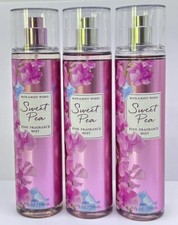 LOT OF 3 BATH BODY WORKS SWEET PEA FINE FRAGRANCE MIST SPRAY SPLASH 8 OZ LARGE