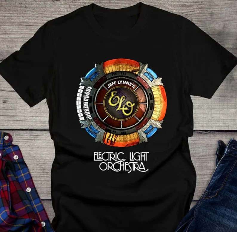 Electric Light Orchestra T-shirt, ELO Shirt Band Logo Black