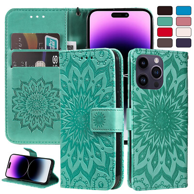 For iPhone 15 14 13 12 11 Pro Max XS XR Women Leather Magnetic Wallet Case  Cover