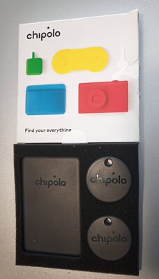   Chipolo Spot Bundle - 1 x Card Spot, 2 x One Spot - Almost Black  